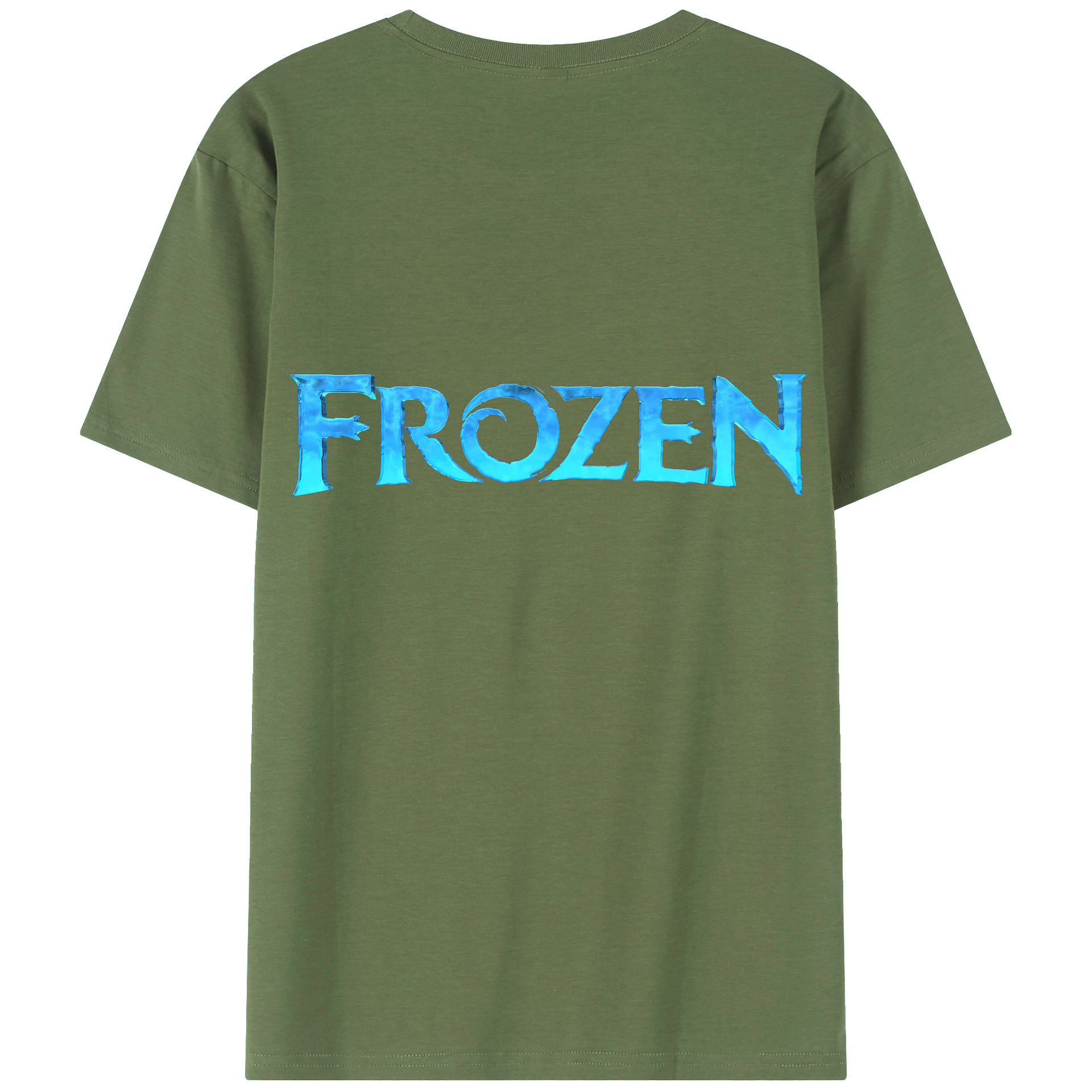 （画像用） アナと雪の女王 アンナ エルサ Frozen Anna Elsa 綿100％ メンズ半袖Tシャツ（バックプリント） 通気性